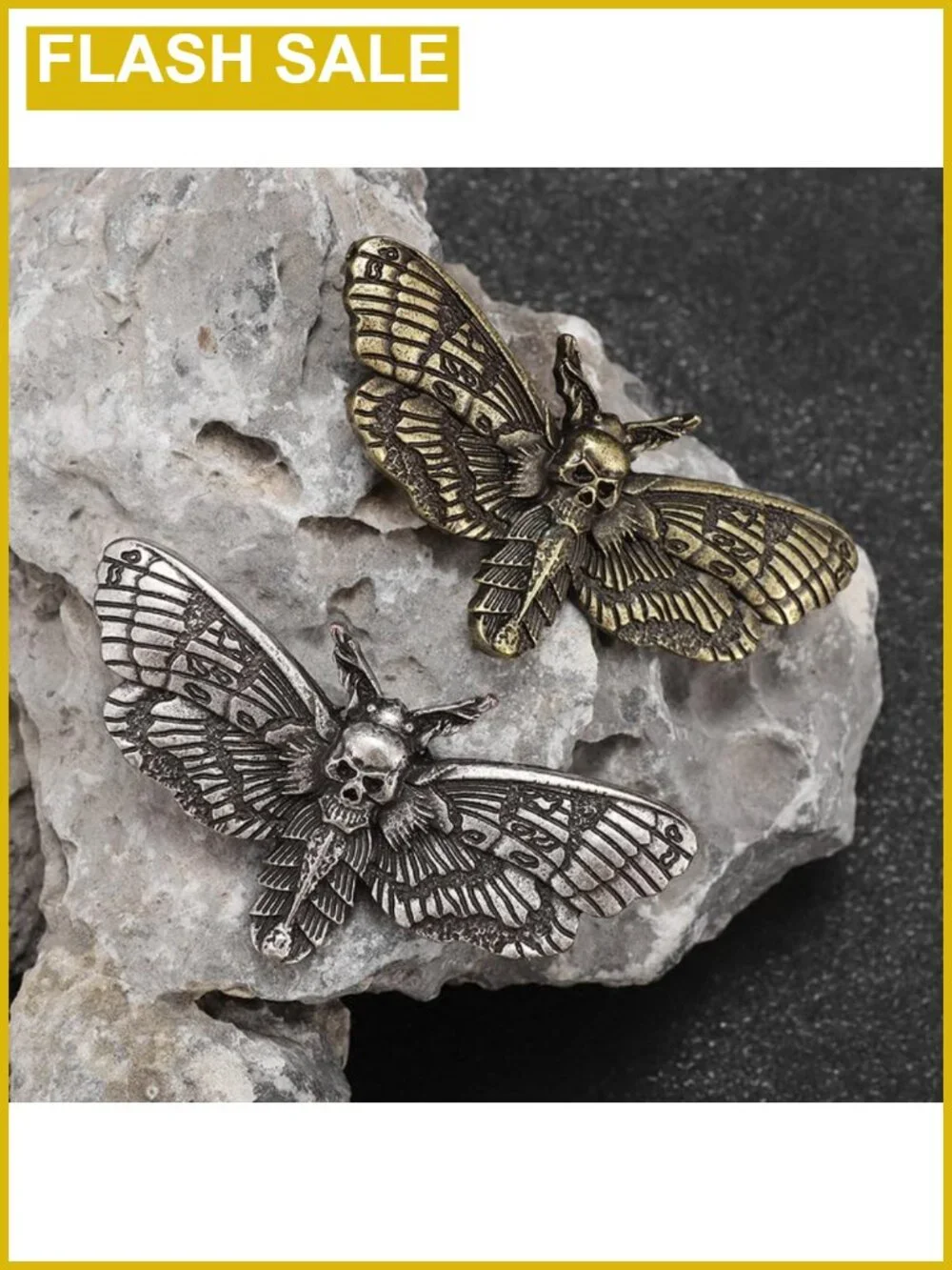 Vintage Moth Butterfly Brooch Gothic Insect Pin Zinc Alloy Jewelry Gift